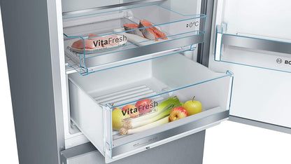 KGE398IBP - Série 6, Réfrigérateur combiné pose-libre, 201 x 60 cm, Inox anti trace de doigts
