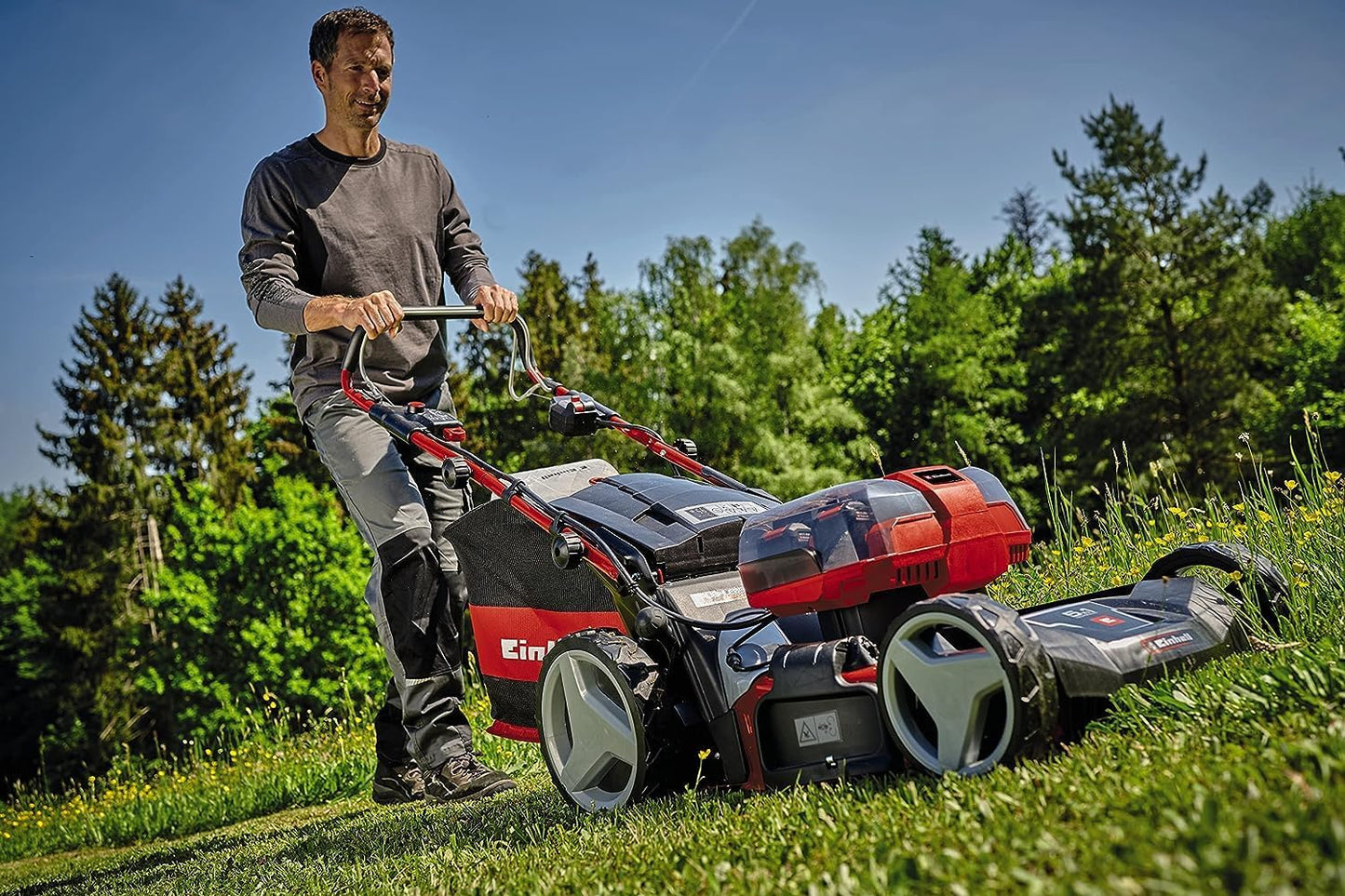2026 Einhell Professional GP-CM 36/47 S HW – Tondeuse Gazon Sans Fil 36V, Autotractée, Moteur Sans Charbon, Édition Limitée avec 4 Batteries 4,0Ah