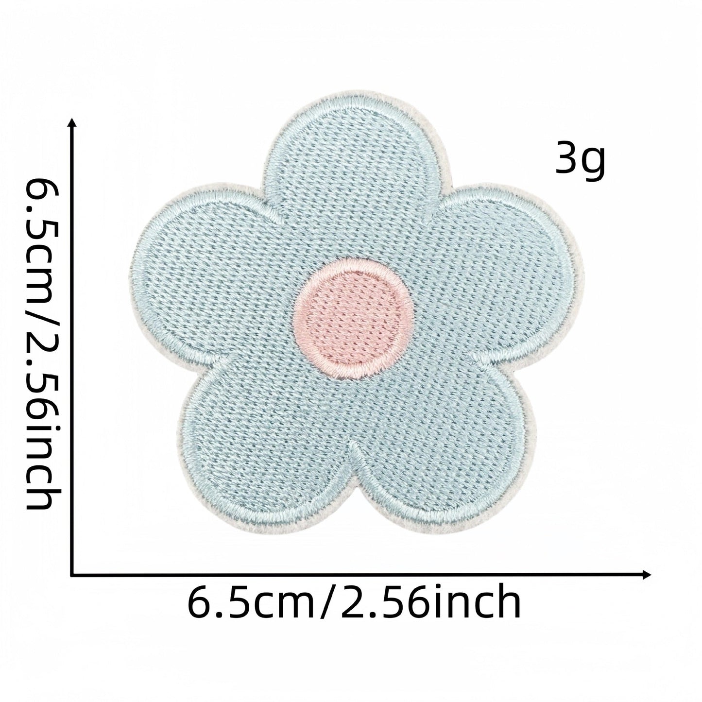 pastel flower embroidered patches peel and stick self adhesive