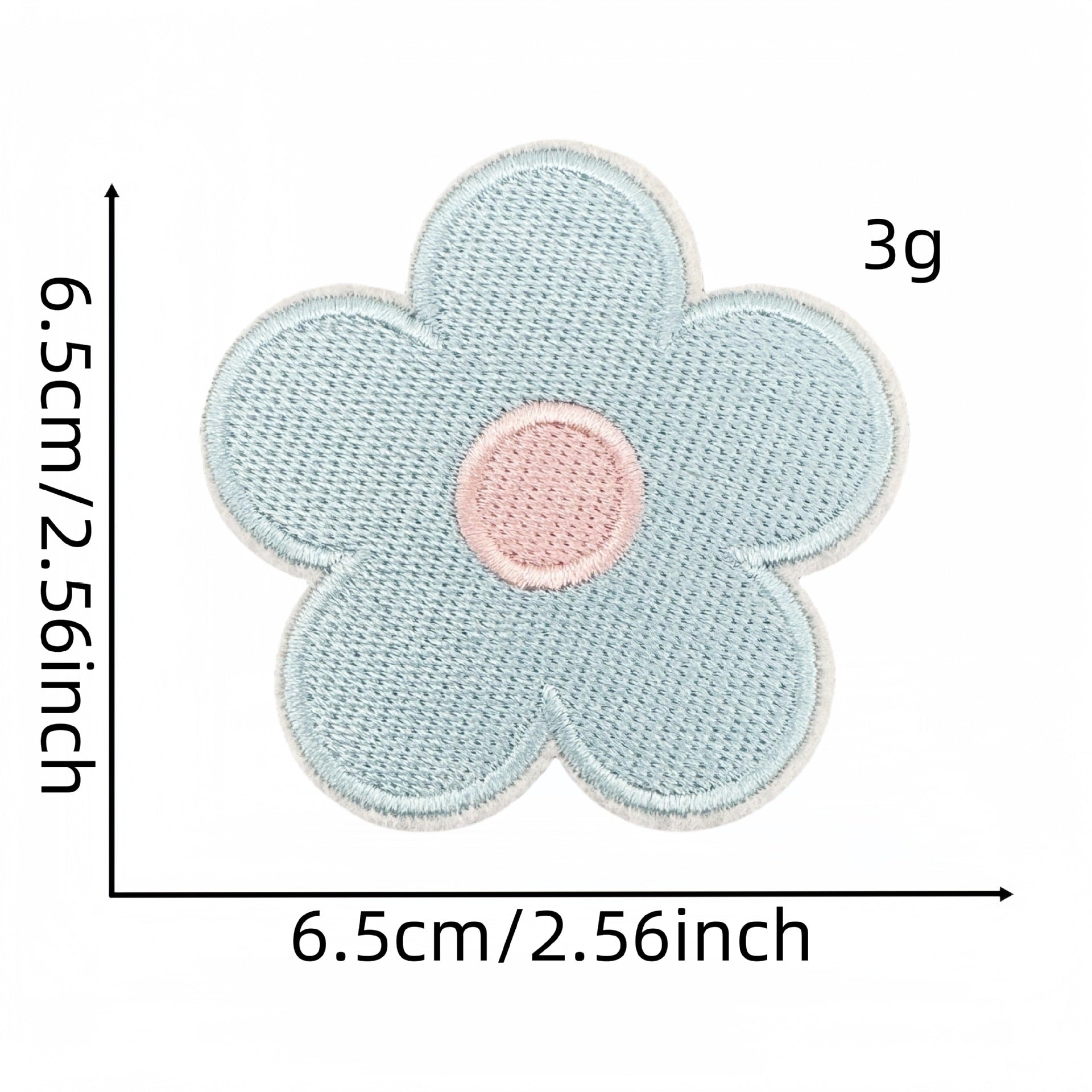 pastel flower embroidered patches peel and stick self adhesive
