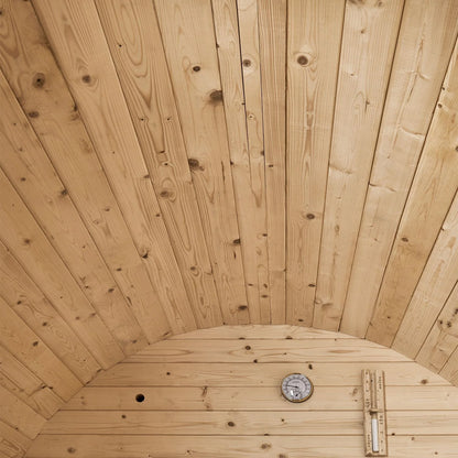 Sauna tonneau 2026 au Spitzberg avec four à sauna