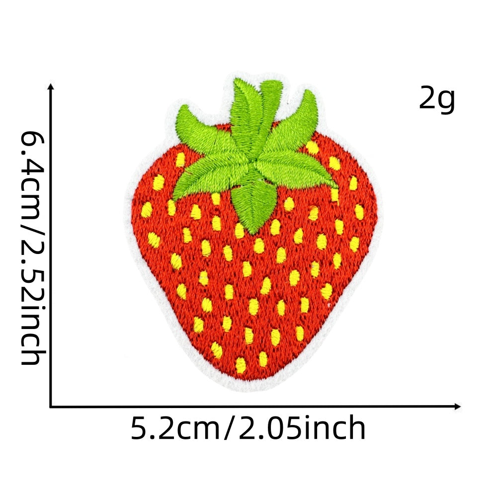 strawberry embroidered patches cute fruit design iron on