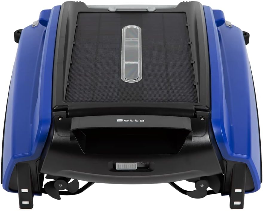 Nettoyeur de skimmer robotisé automatique à énergie solaire 2026 pour piscines avec 30 heures de performance de nettoyage continue grâce à son fonctionnement sur batterie et à ses deux moteurs repensés, tolérants au sel et au chlore (blanc)