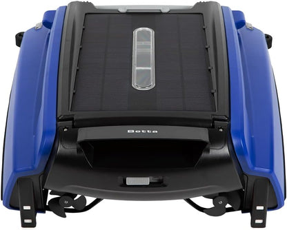 Nettoyeur de skimmer robotisé automatique à énergie solaire 2026 pour piscines avec 30 heures de performance de nettoyage continue grâce à son fonctionnement sur batterie et à ses deux moteurs repensés, tolérants au sel et au chlore (blanc)