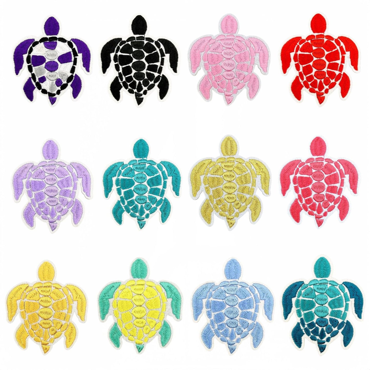 colorful sea turtle embroidered patches animal design iron on