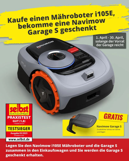 Garage Navimow S 2026, pliable, sans obstruction du signal, protection contre le soleil et la pluie, accessoire pour tondeuses robotisées Navimow i105E et i108E.