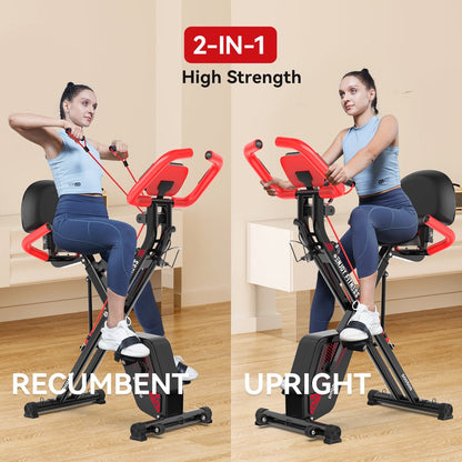 Vélo d'entraînement pliable Pooboo 3 en 1 pour la maison, supportant jusqu'à 136 kg (300 lb).