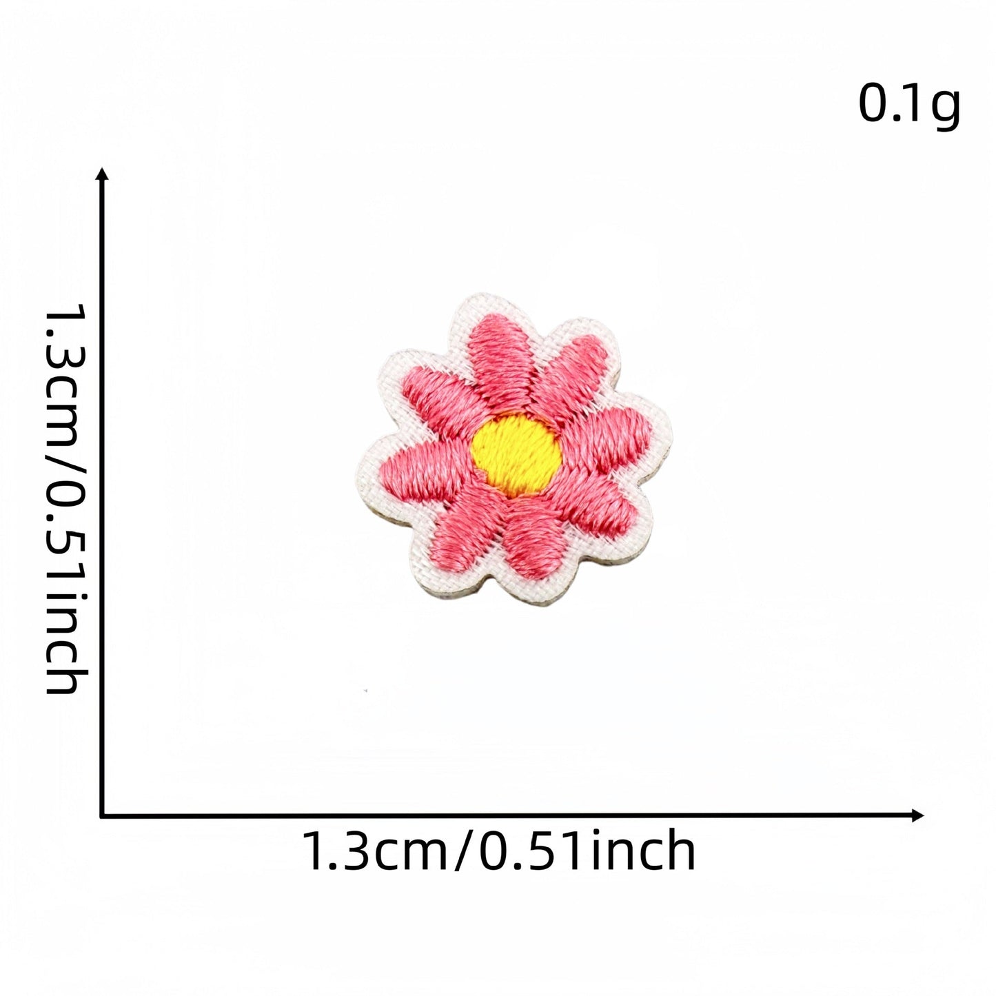 daisy flower embroidered patches multicolor floral set iron on