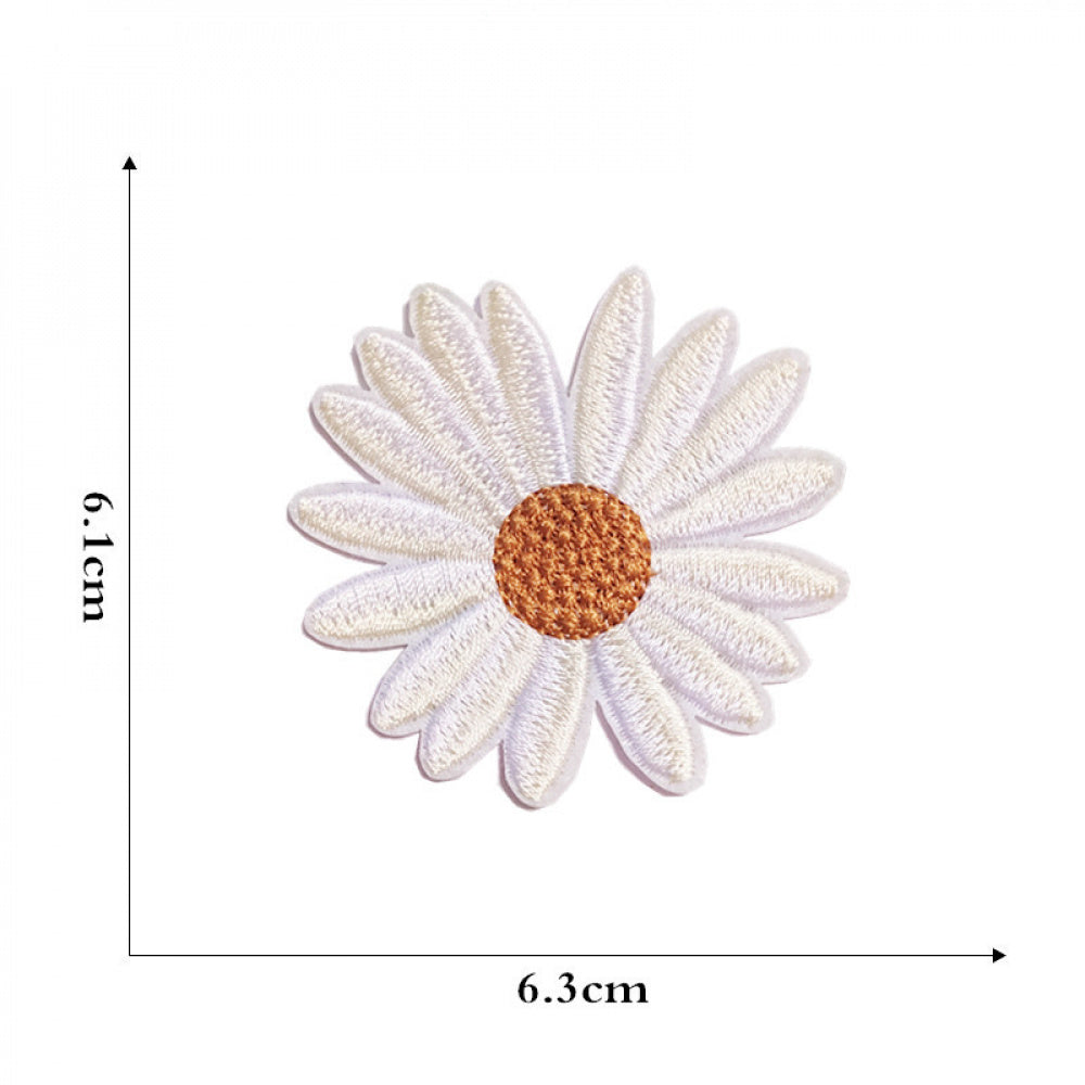 daisy embroidered patches flower design iron on