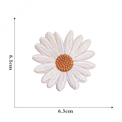 daisy embroidered patches flower design iron on