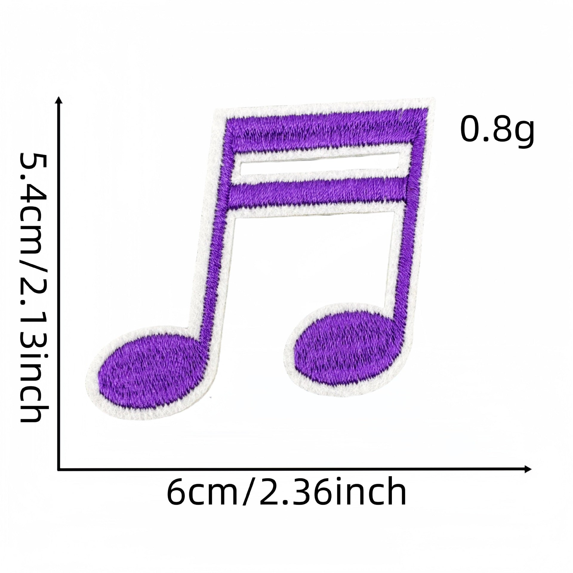 colorful music note embroidered patches iron on
