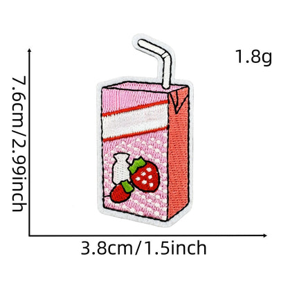 strawberry embroidered patches cute fruit design iron on