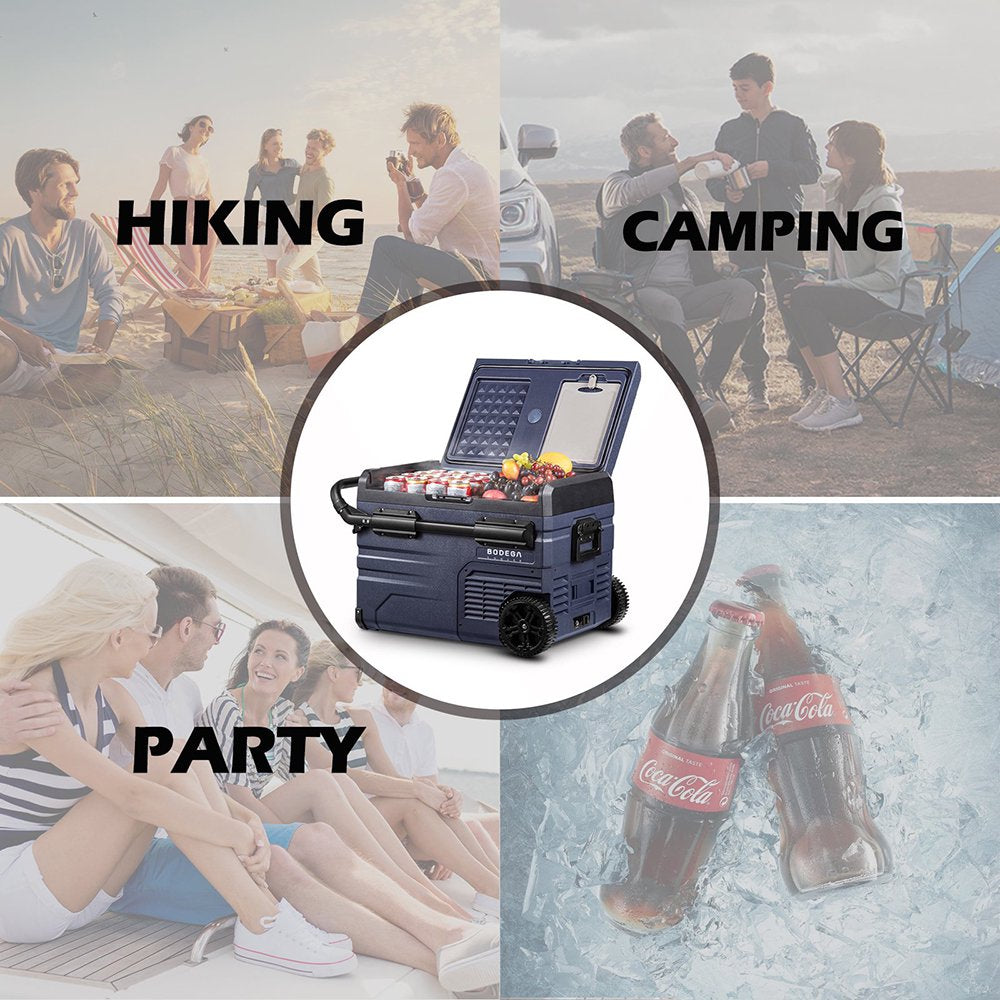 Réfrigérateur/congélateur portable 12 volts 37 pintes (2026) pour voiture, idéal pour le camping, les voyages, les camping-cars et compatible avec une application mobile.