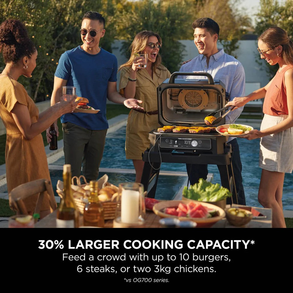 2026 Ninja Woodfire Pro Connect XL Barbecue et Fumoir Électrique avec Support et Housse