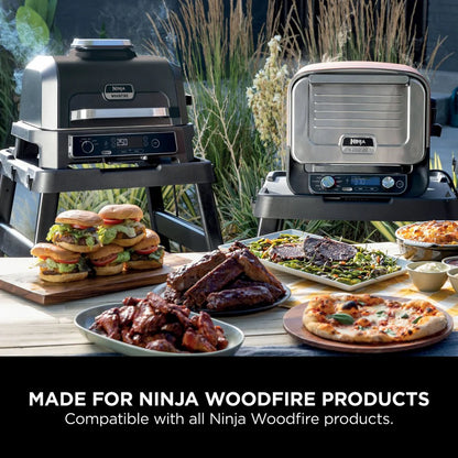 2026 Ninja Woodfire Pro Connect XL Barbecue et Fumoir Électrique avec Support et Housse