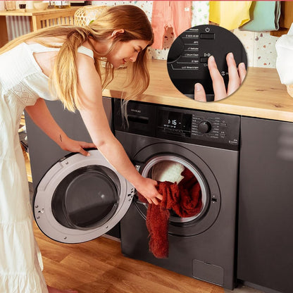 Cecotec Lave-Linge 9Kg Chargement Frontal Bolero Dresscode 9410 Inverter A. 1900W, 1400 tr/min Réglable, 16 Programmes, Faible Consommation d'Énergie, Vapeur, Stérilisation du Linge