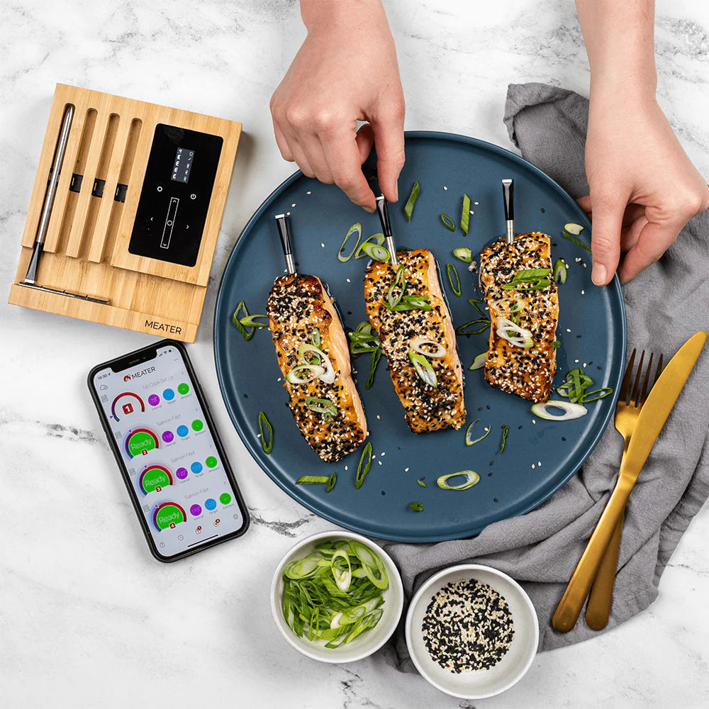 2026 MEATER Block – Thermomètre à Viande Intelligent avec WiFi, Quatre Sondes et Cuisson Multi-Protéines pour un Barbecue Parfait