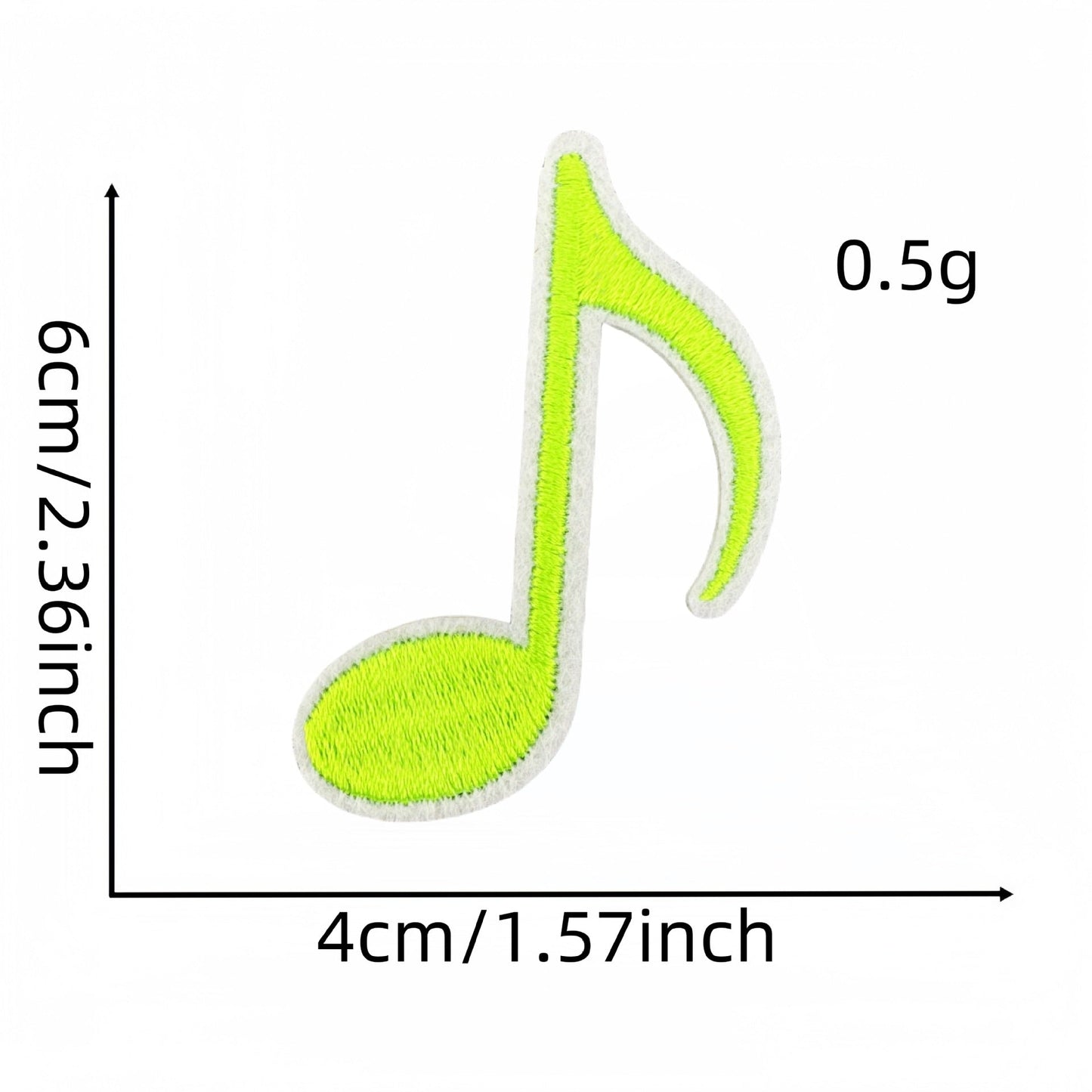 colorful music note embroidered patches iron on