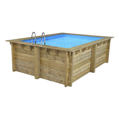 Habitat et Jardin Piscine Bois Rectangle Caimans - 4.10 x 3.00 x 1.24 m