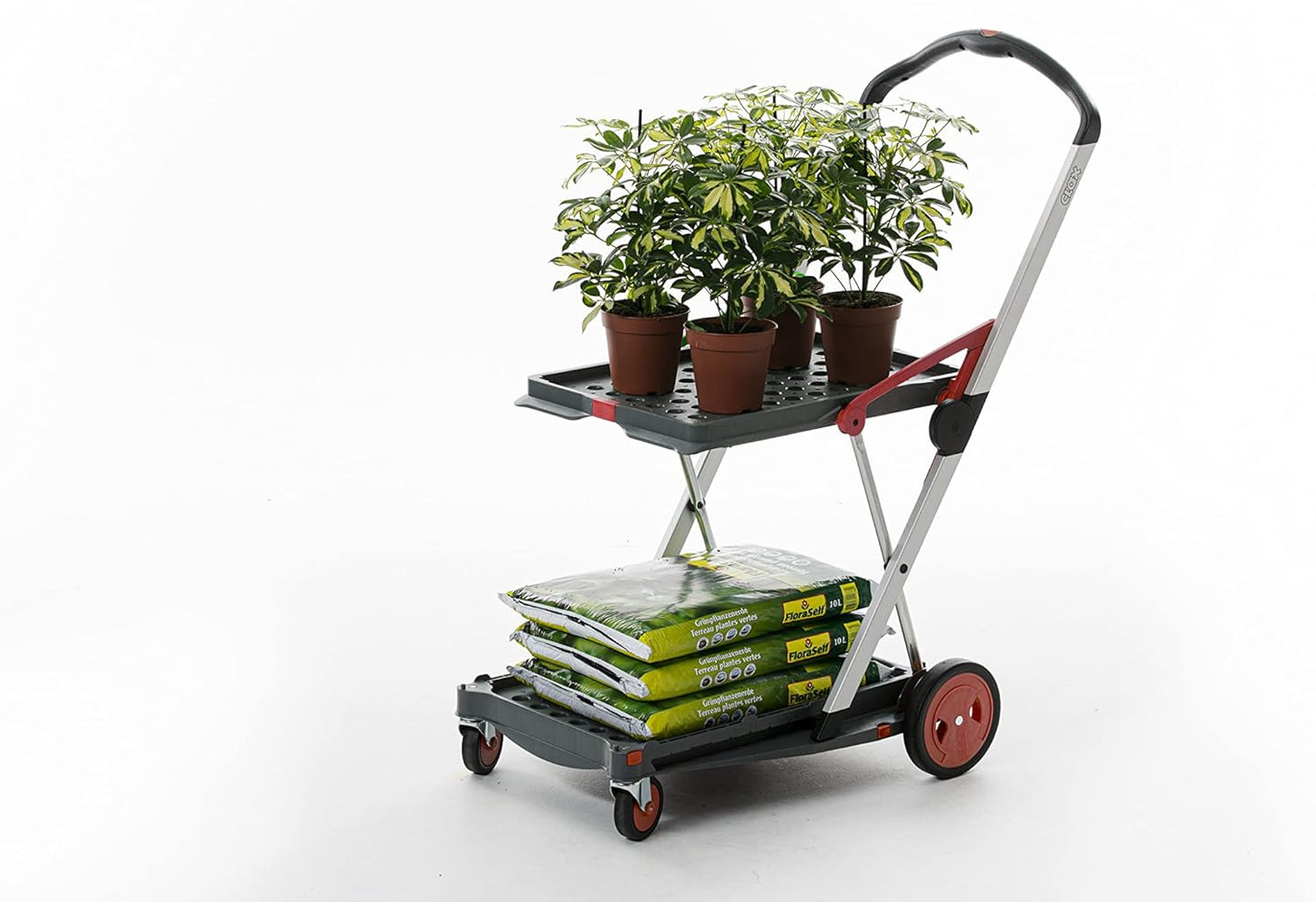 Chariots pliables, fonctionnels et polyvalents 2026 | Chariot pliable mobile | Chariot de courses avec boîte de rangement (noir)