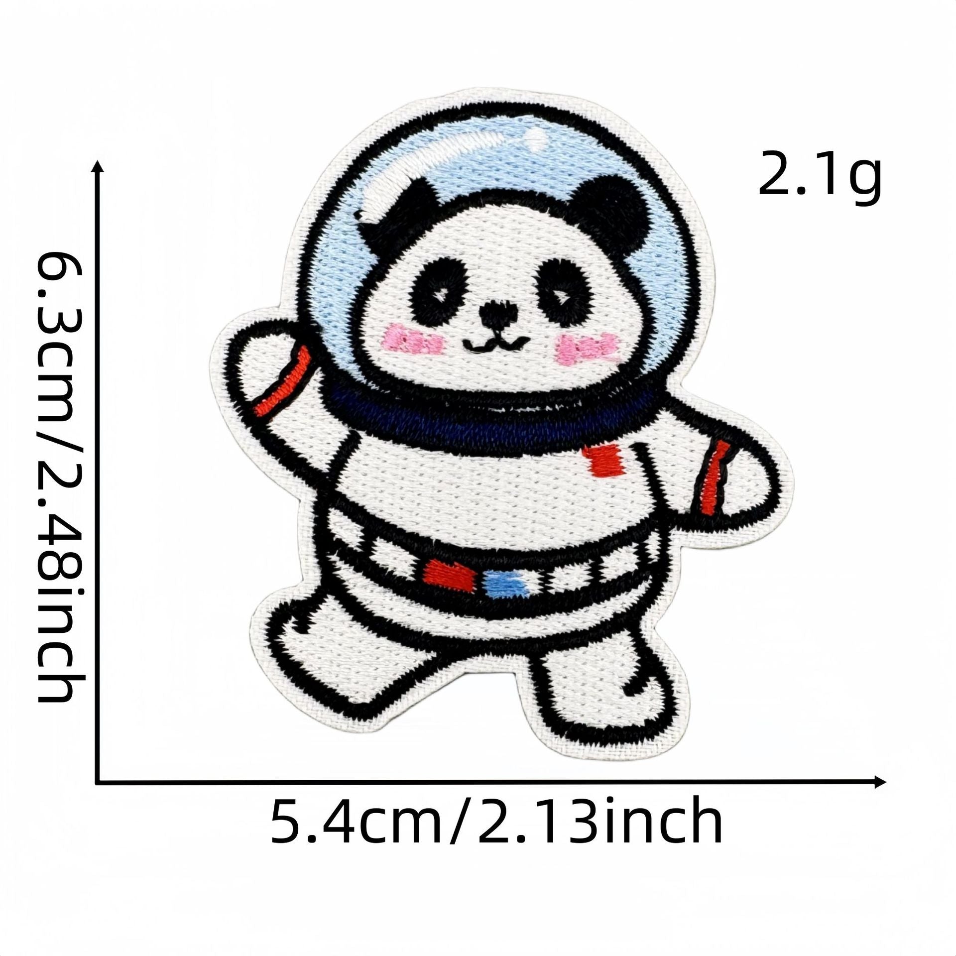 cute panda embroidered patches animal design iron on