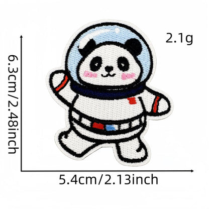 cute panda embroidered patches animal design iron on