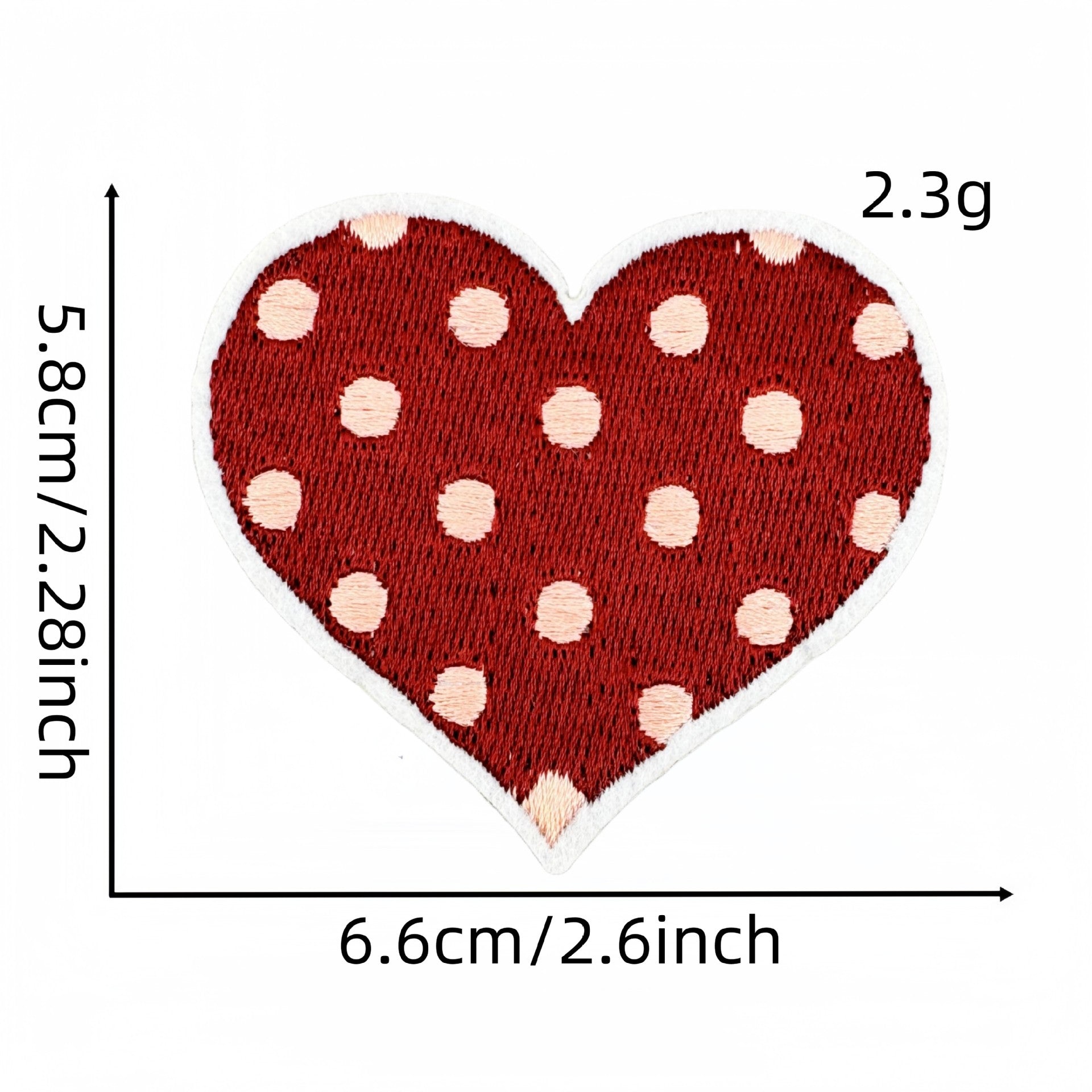 heart embroidered patches plaid polka dot animal print iron on
