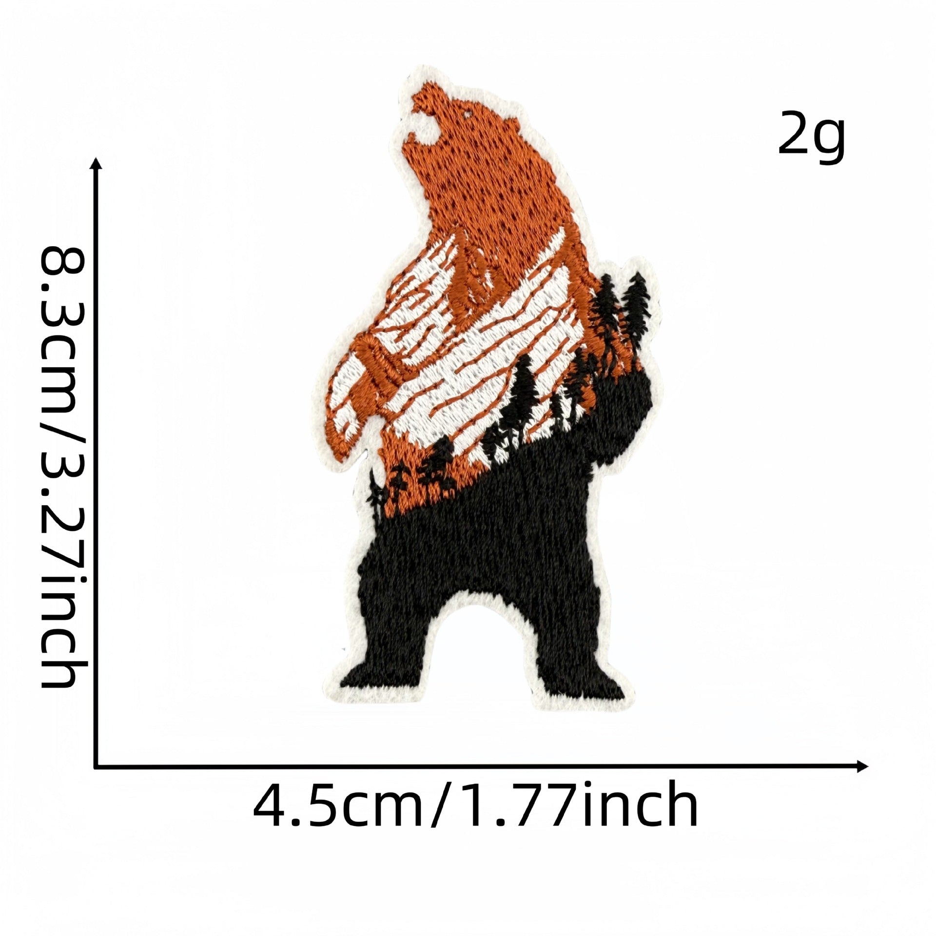 scenic bear embroidered patches nature landscape design iron on