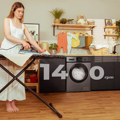 Cecotec Lave-Linge 9Kg Chargement Frontal Bolero Dresscode 9410 Inverter A. 1900W, 1400 tr/min Réglable, 16 Programmes, Faible Consommation d'Énergie, Vapeur, Stérilisation du Linge