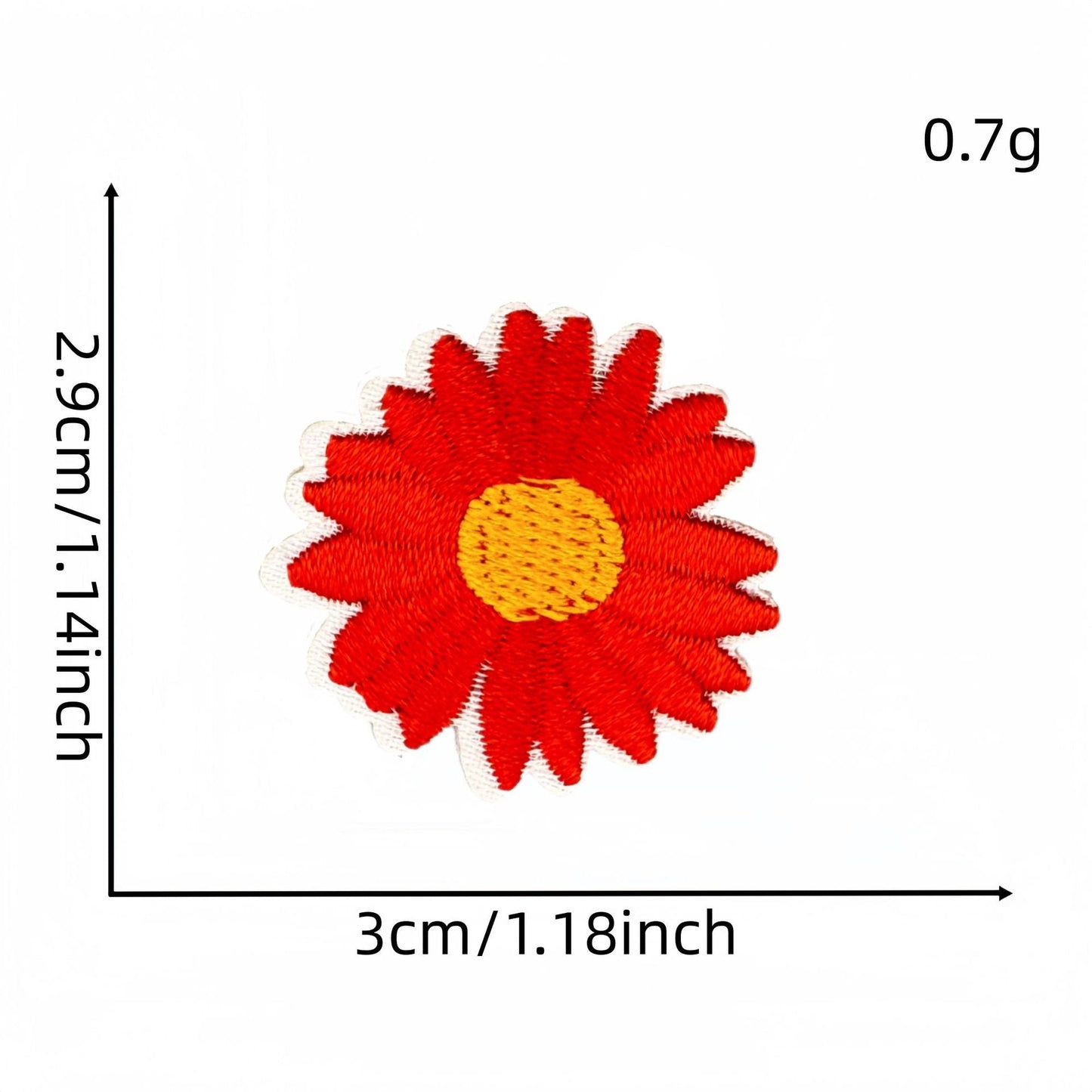 colorful daisy embroidered patches peel and stick self adhesive