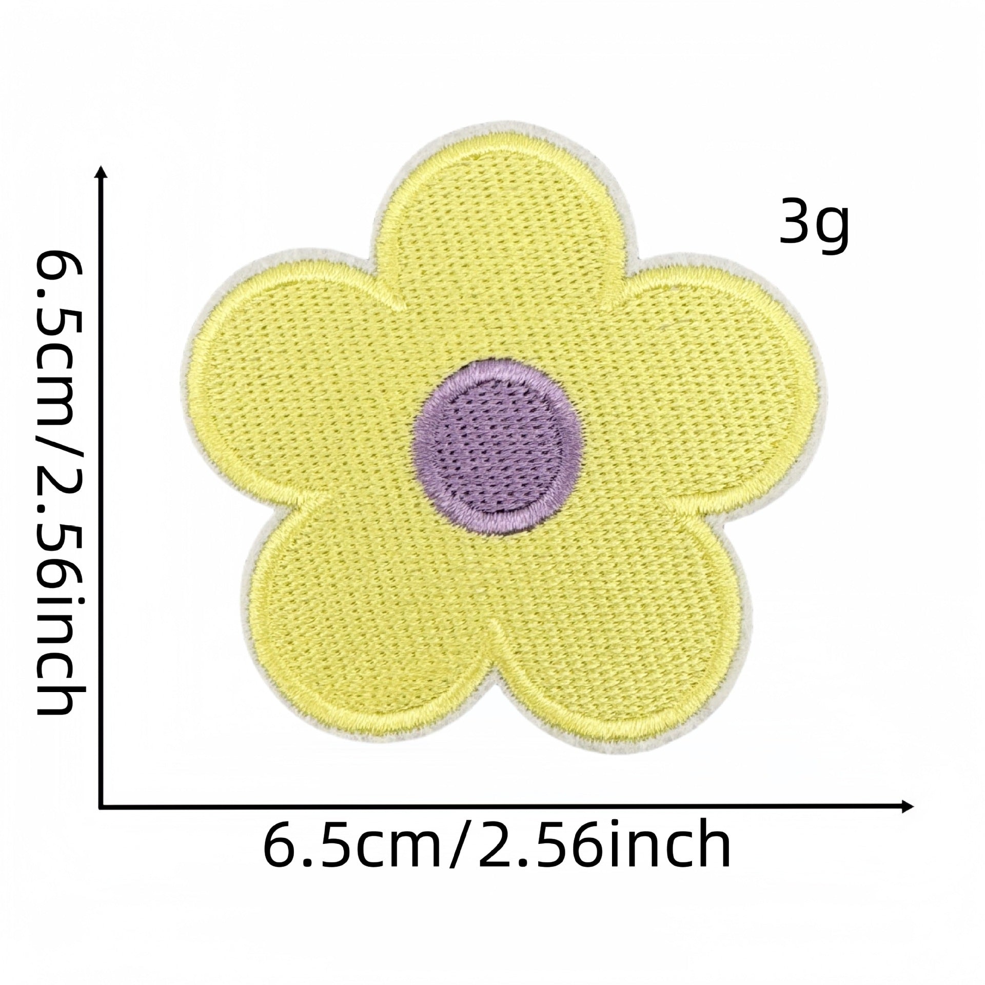 pastel flower embroidered patches peel and stick self adhesive