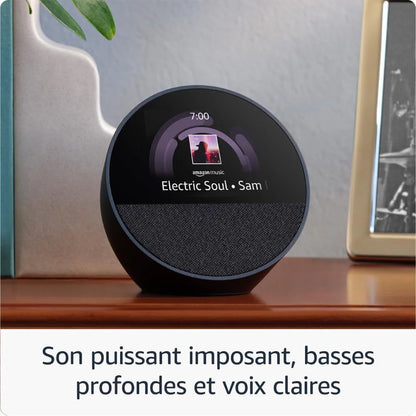 Echo Spot 2026 Noir Assistant vocal connect -