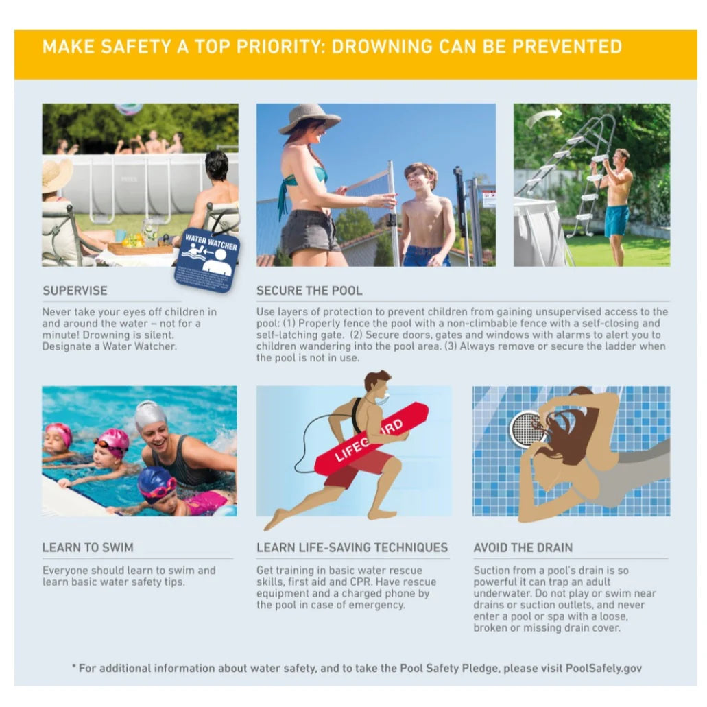 2026 Intex Prism Frame Ovale – Piscine Hors-sol 6,1 x 3,05 m, Cadre Acier Robuste, Pompe et Échelle Incluses, Édition Limitée