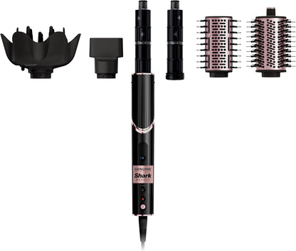 2026 Système de coiffage et de séchage Shark HD430 FlexStyle, sèche-cheveux brosse puissant et multi-styler avec boucleurs Auto-Wrap, brosse plate, brosse ovale et embout concentrateur, coloris Stone