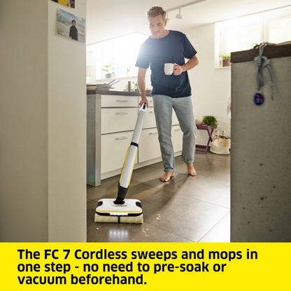 2026 Kärcher Nettoyeur de Sols FC 7, Balai Électrique Sans Fil, Pour Sols Durs, Bois, Stratifié, Carrelage et Pierre