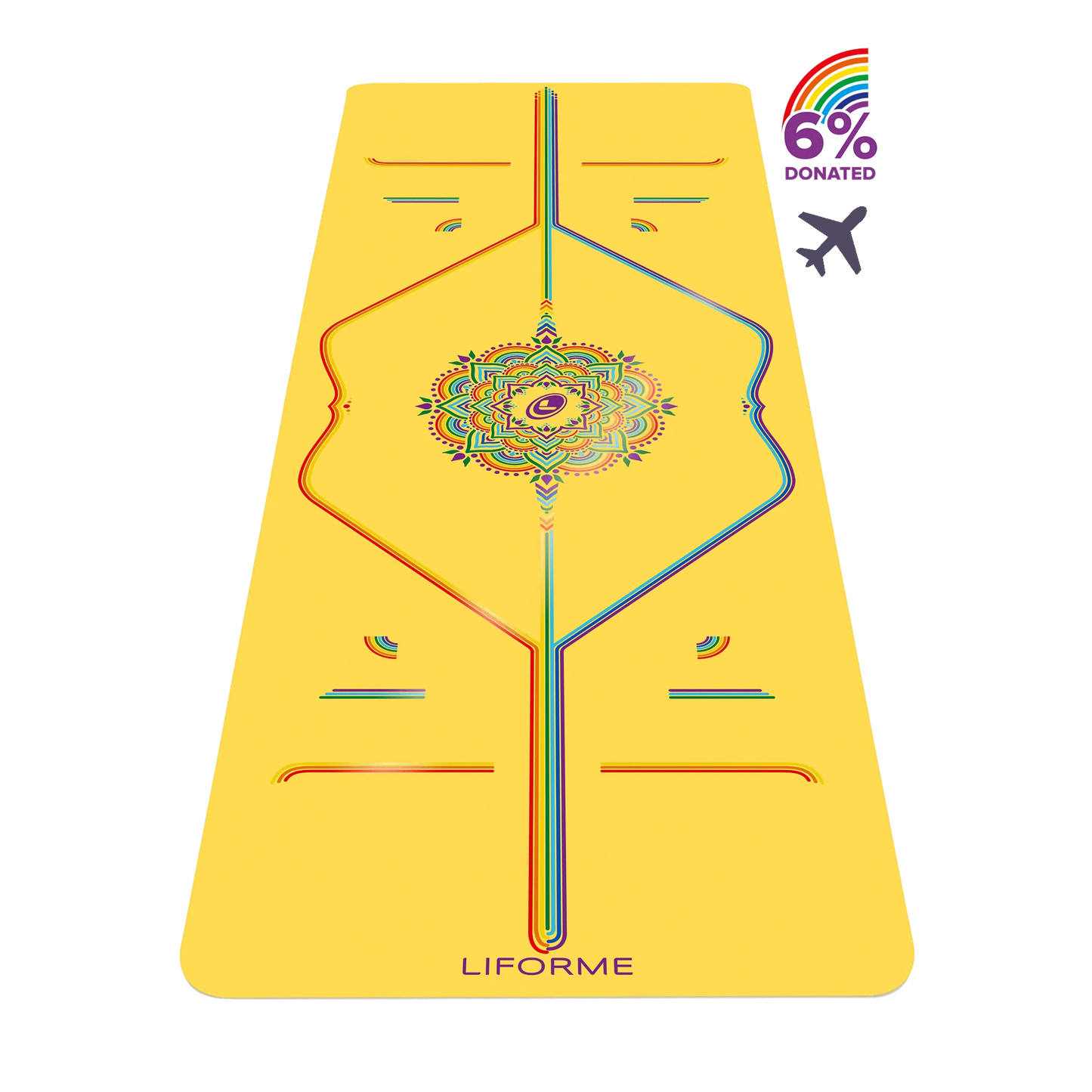2026 Tapis de Yoga de Voyage Liforme Rainbow – Alignement Coloré et Éco-Responsable