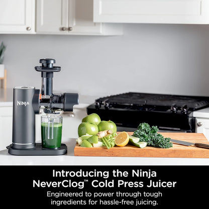 2026 Ninja NeverClog Extracteur à Froid, Puissant, Contrôle Total de la Pulpe, Sur Plan de Travail, Électrique, 2 Fonctions de Pulpe, Compatible Lave-Vaisselle, 2ème Génération, JC151