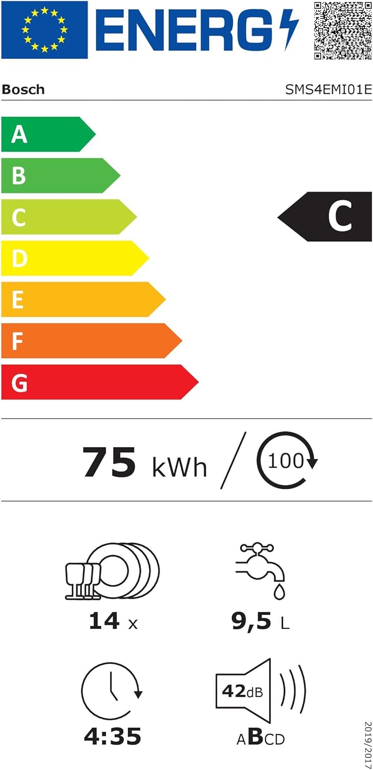 2026 Bosch SMS4EMI01E – Lave-Vaisselle Série 4, 14 Couverts, Silence Plus 42 dB, Inox, Édition Limitée