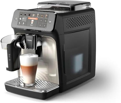 Philips Série 5400 Machine Expresso - Café à Grain - LatteGo Mousseur à Lait, 12 Spécialités de Café, Affichage Intuitif, 4 Profils Utilisateur, Noir (EP5441/50)