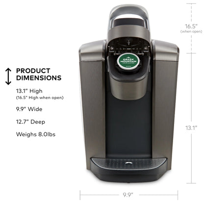 2026 Keurig K-Elite – Machine à Café à Dosettes K-Cup à Portion Unique, Finition Brossée Slate, Programmable pour Café Chaud et Glacé