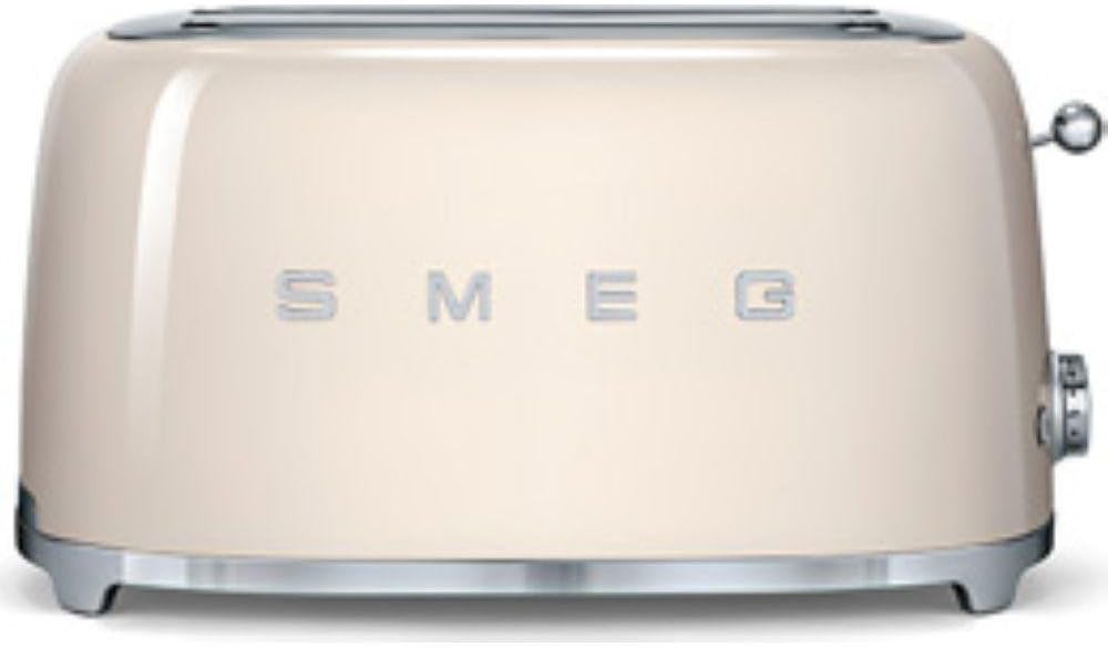 2026 Smeg TSF02CRUK & KLF01CRUK – Ensemble Grille-Pain 4 Tranches & Bouilloire 1,7L Style Rétro Années 50, Édition Limitée Crème