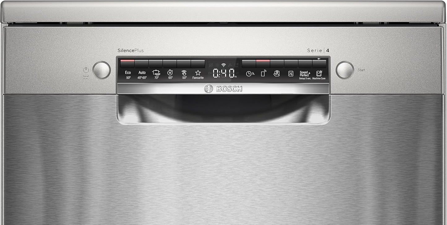 2026 Bosch SMS4EMI01E – Lave-Vaisselle Série 4, 14 Couverts, Silence Plus 42 dB, Inox, Édition Limitée