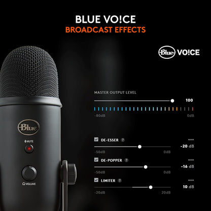 2026 Logitech for Creators Microphone USB Blue Yeti (Noir)
