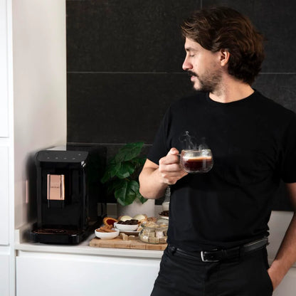 2026 Machine à café entièrement automatique Cecotec Cremmaet Macchia Black Rose – 1350 W, Thermobloc, Pompe à 19 Bars, Système Plug&Play, Réservoir à café avec moulin intégré, Nettoyage automatique