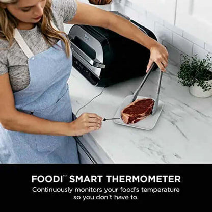 2026 Ninja FG551 Foodi Smart XL Grill d’Intérieur 6-en-1 avec Friteuse à Air 4 Quart – Finition Acier Inoxydable