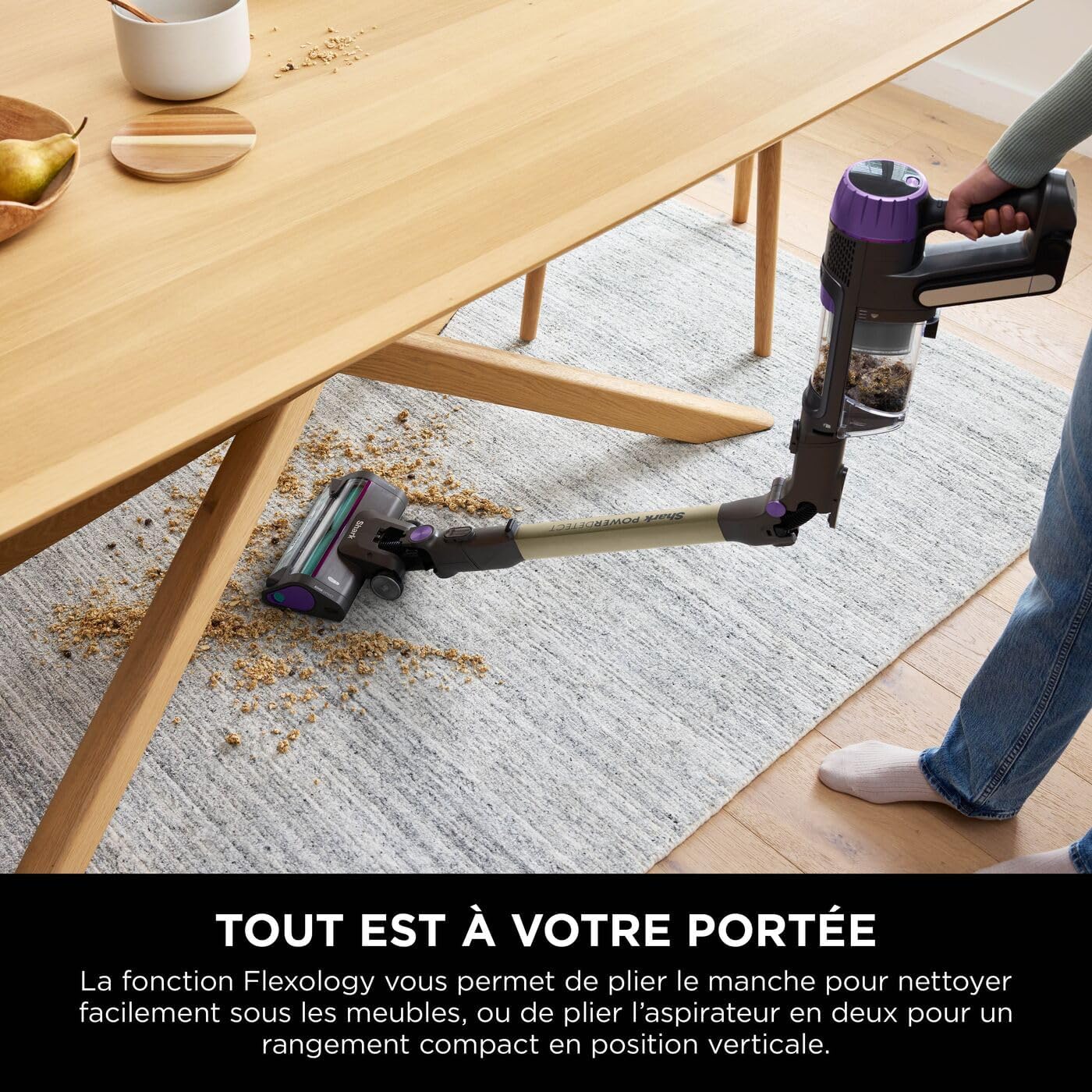 Shark Detect Clean & Empty IW3612AMZEU, Aspirateur sans Fil, Blanc, 240 W, 2 liters