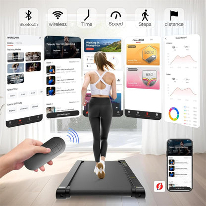2026 Sperax Tapis de Marche Vibrant avec Application, Tapis de Course 3 en 1 Sous Bureau, 2,5HP Faible Bruit, Tapis de Marche avec Télécommande, Tapis de Course Portable pour Bureau à Domicile