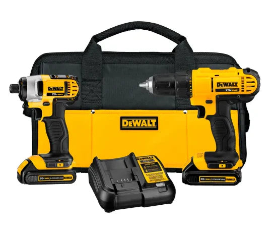 2026 Perceuse-visseuse sans fil 20V MAX 1.3 Ah + Visseuse à chocs DeWALT – Kit combiné DCK240C2