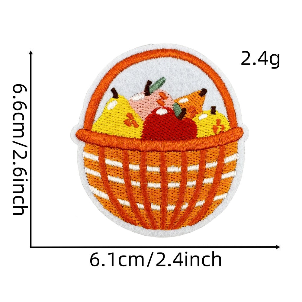 autumn harvest embroidered patches fall seasonal design iron on
