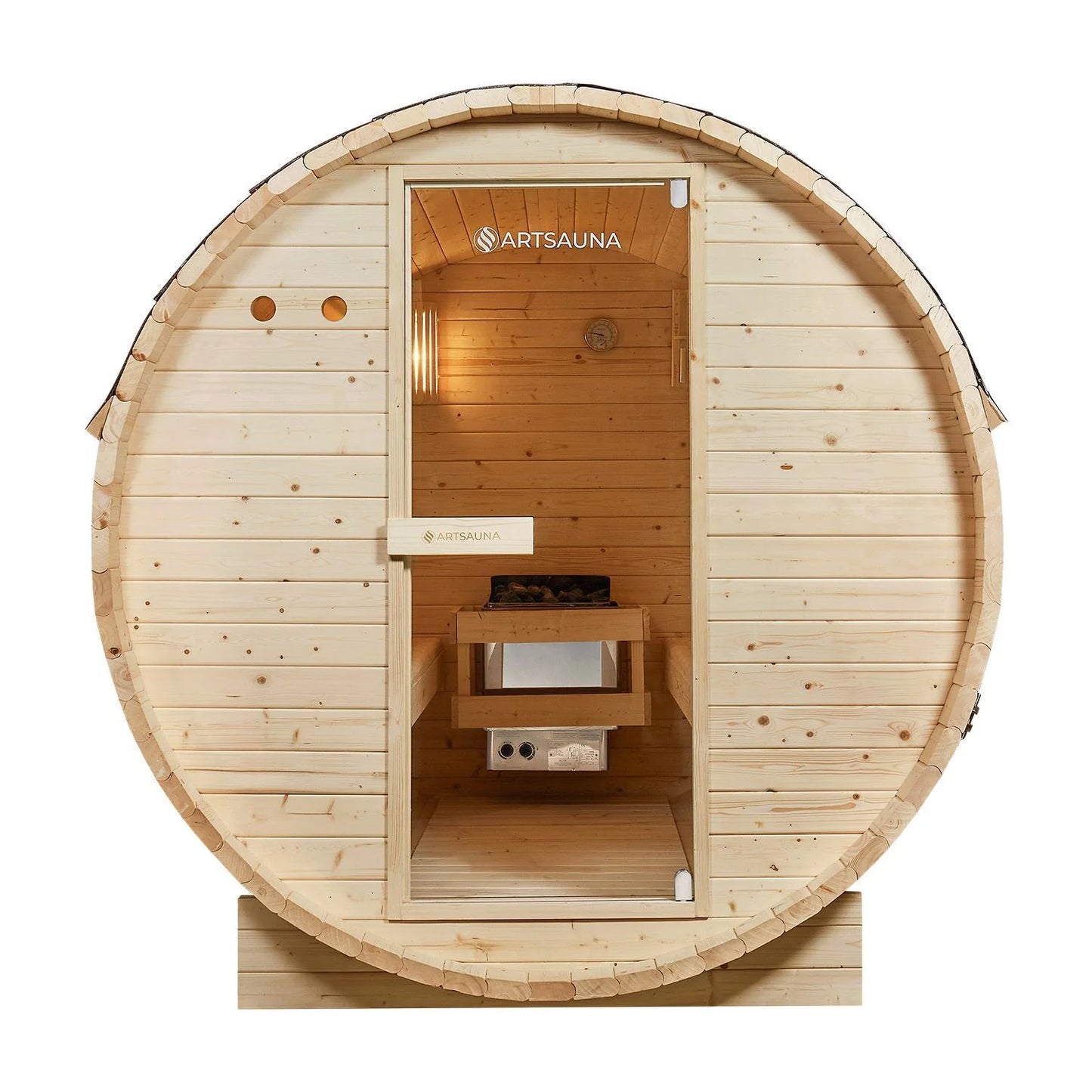 Sauna tonneau 2026 au Spitzberg avec four à sauna